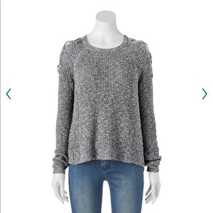 Cloud Chaser Cold Shoulder Sweater